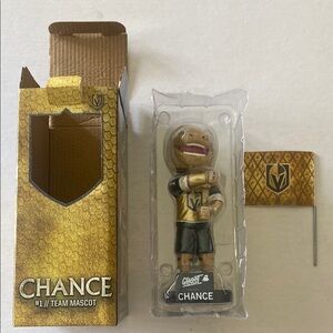 CHANCE Las Vegas Golden Knights Official Team  Bobblehead Mascot NWOT